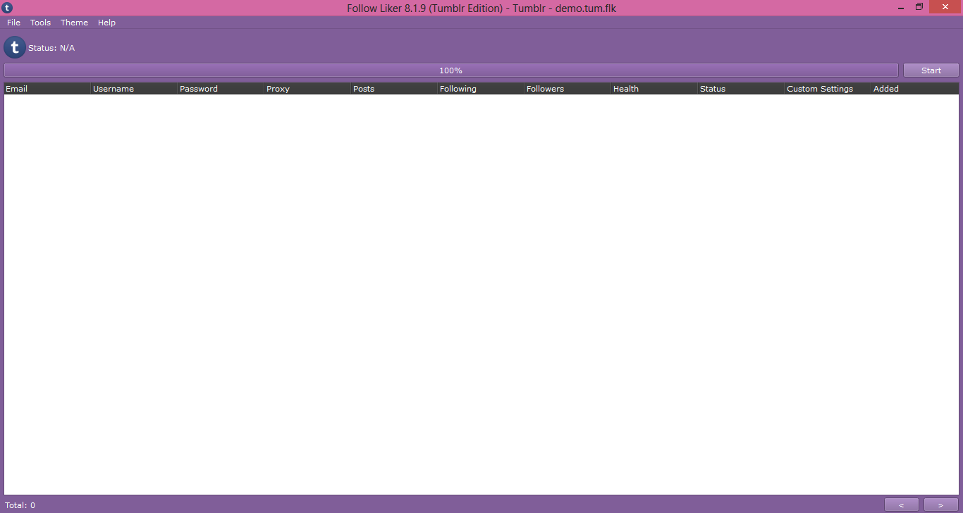 Tumblr, Software